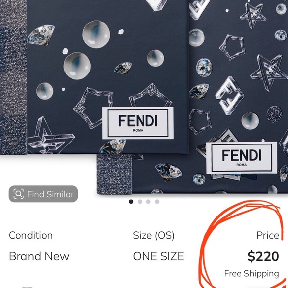 FENDI Black and Silver Geometric Design Notebook - Picture 12 of 12